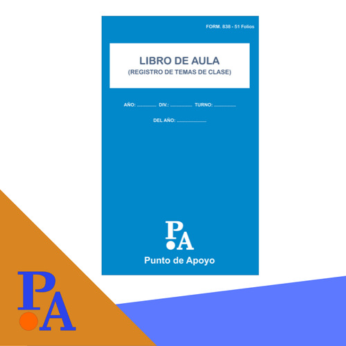 Registro De Temas De Clase - Libro De Aula 51 Fol. T. Plastificada