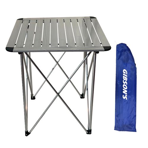 Mesa Gibson´s Camping Plegable Aluminio + Bolso