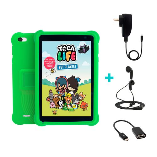 Tablet t-go Tabi Argos Kids Panel IPS 7" con Funda de Silicona y Accesorios
